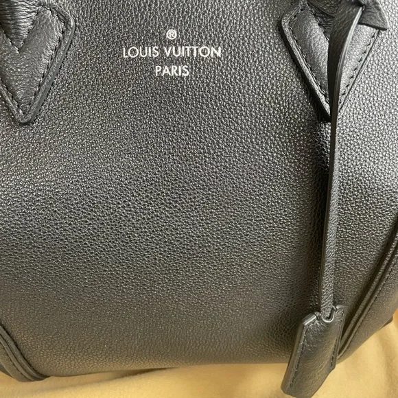 Louis Vuitton black leather top handle bag - Picture 5 of 13